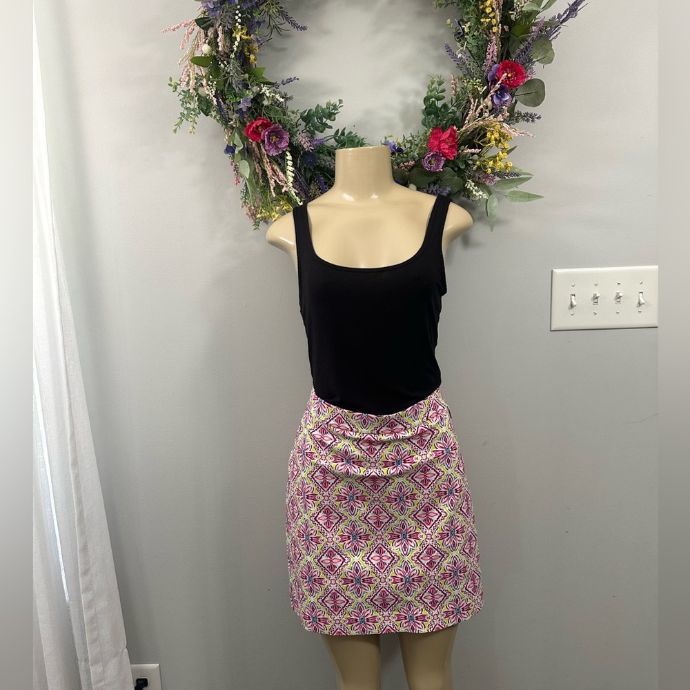 Patterned Stretch Skort